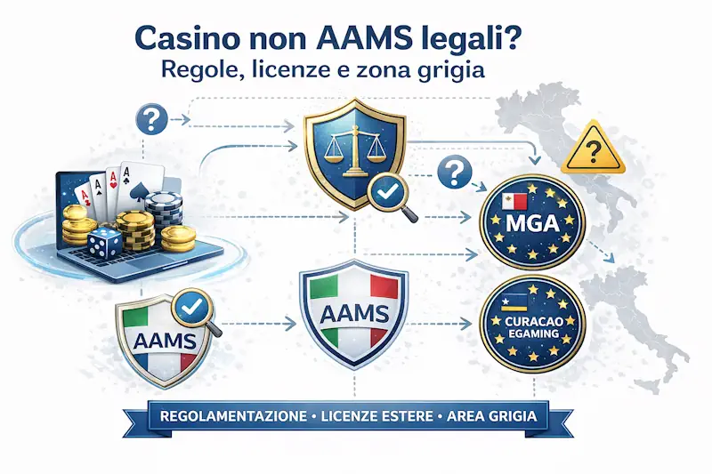 Casino non AAMS legali? Regole, licenze e zona grigia