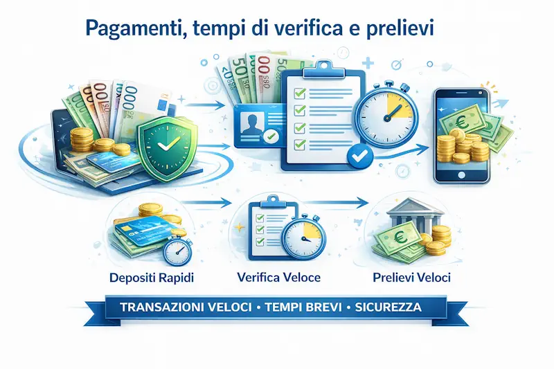 Pagamenti, tempi di verifica e prelievi