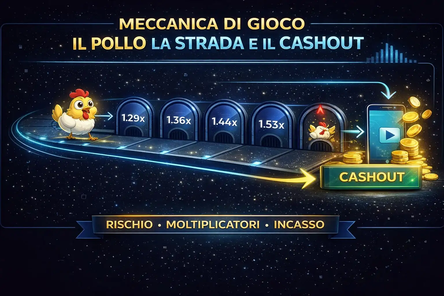 Meccanica di Gioco Il Pollo la Strada e il Cashout