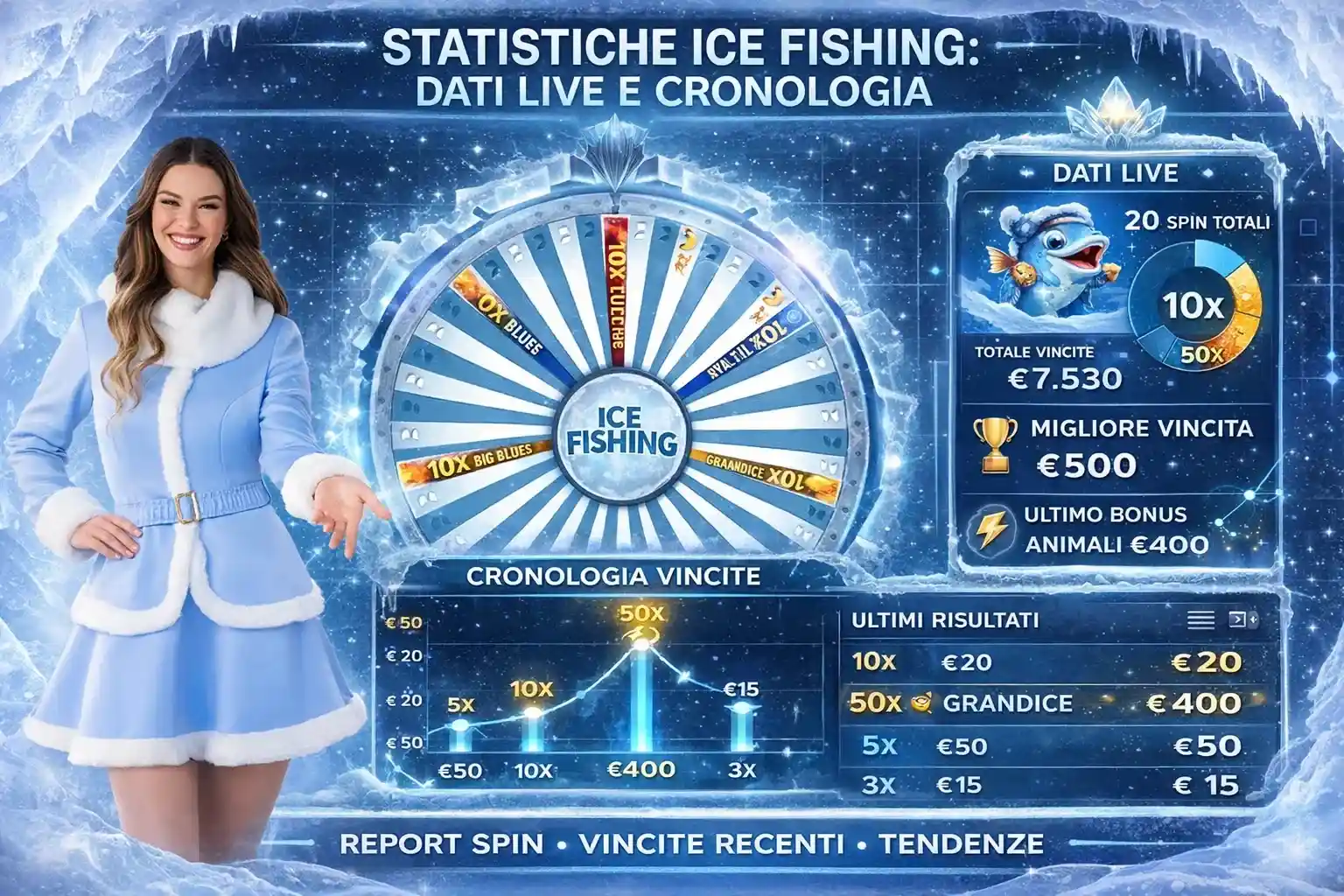 Statistiche Ice Fishing: Dati Live e Cronologia